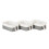 LIVIVO (3PCS MEDIUM ) LIVIVO Large Canvas Storage Baskets Fabric Cotton Rope Handle Box Cube Cloth Foldable 11