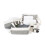 LIVIVO (3PCS MEDIUM ) LIVIVO Large Canvas Storage Baskets Fabric Cotton Rope Handle Box Cube Cloth Foldable 1