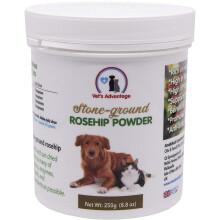 Vet's Advantage 100% Pure Stone-ground Rosehip Powder for Dogs and Cats - Multivitamin and Mineral Super-food for Optimal Wellbeing Plus Joint Support