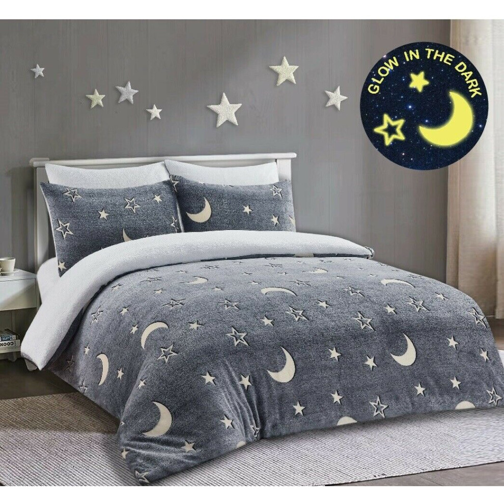 (Double ) Moon and stars Glow In Dark Duvet Cover