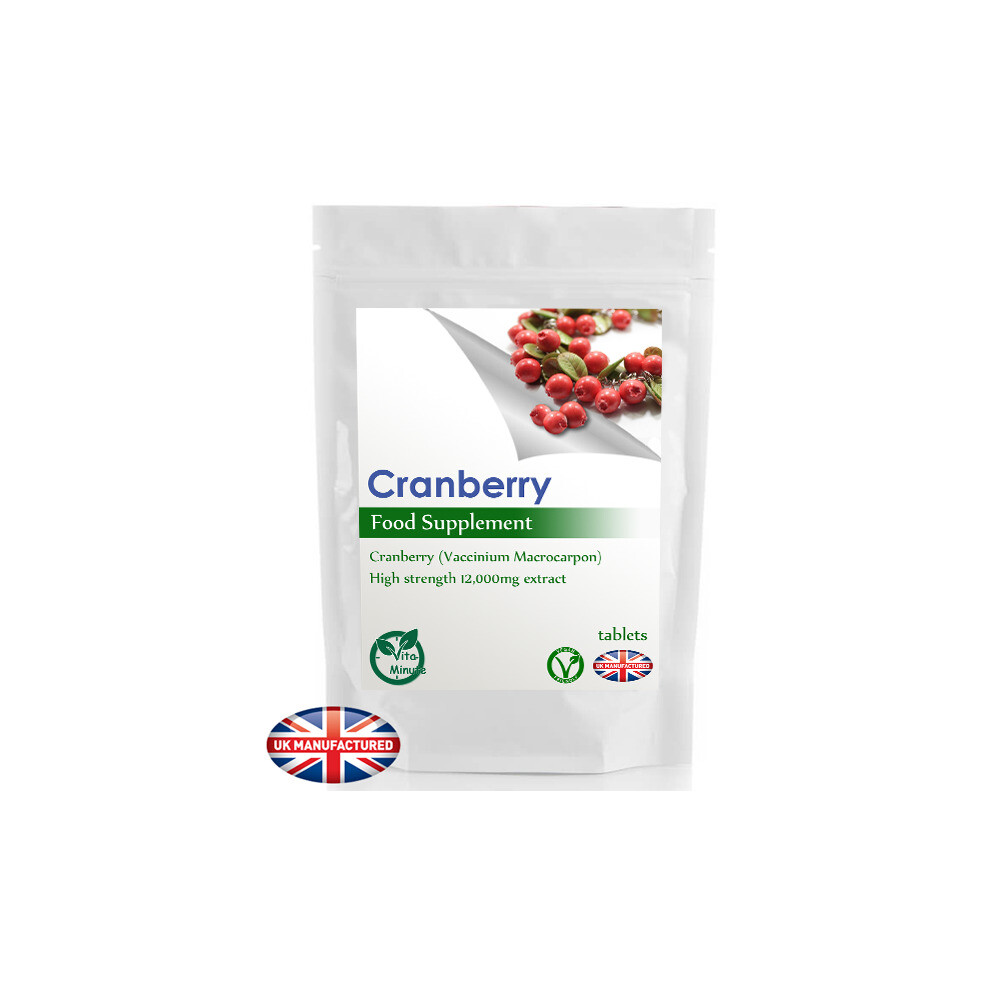 Vitaminute Cranberry 12000Mg Extract 30 Tablets (V) Cystitis, Urinary Bladder, Uk