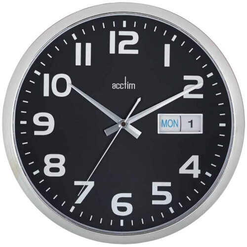 Acctim Acctim Supervisor Wall Clock Black Day & Date 21023