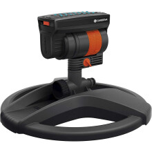 Gardena Aquazoom Compact Rectangular Sprinkler: Sprinkler for Watering Areas of 9-216 m², Range 3-18 m, Spread 3-12 m, Built-in Filter (18708-20)