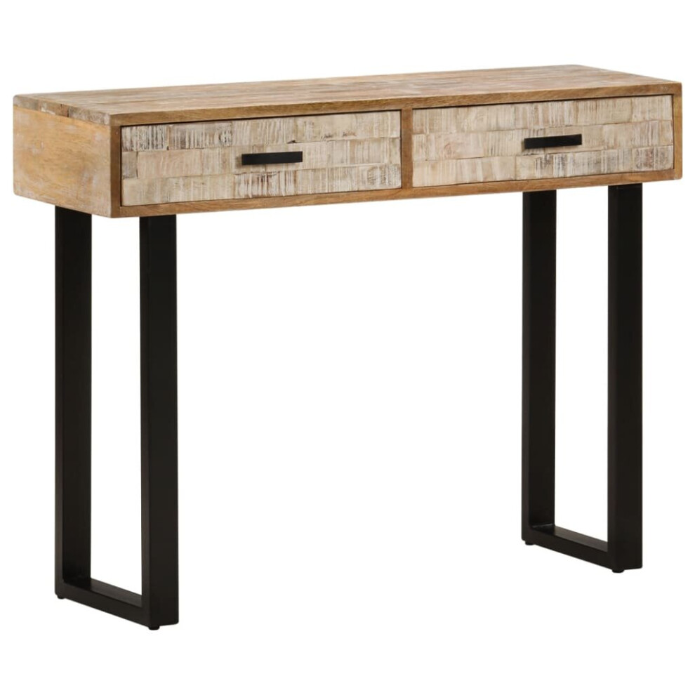 Vidaxl Solid Mango Wood Console Table Wooden Entryway End Accent Hall Table