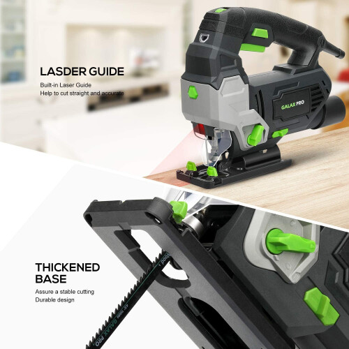 GALAX PRO Jigsaw, 800W 3000 SPM Jig Saw Tool, Max ±45° Bevel Cutting