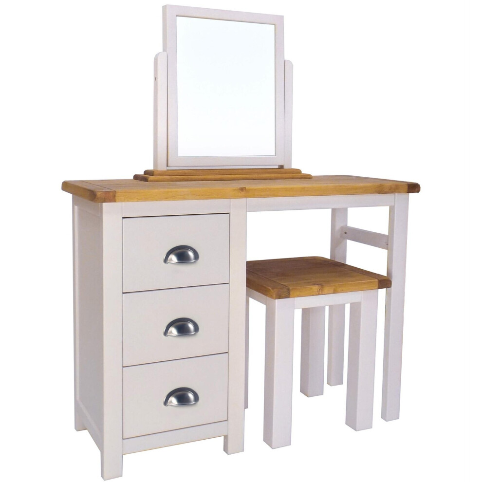 Dressing Table Set Light Grey Bedroom Furniture Makeup Table Wooden Organiser