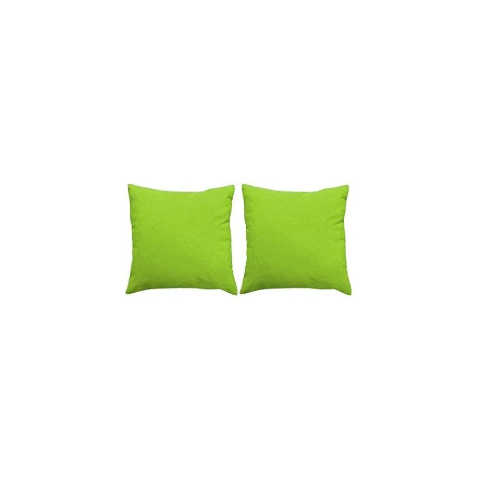 (2 Pack, Green) EVRE Shower Proof Cushions for Garden Furniture