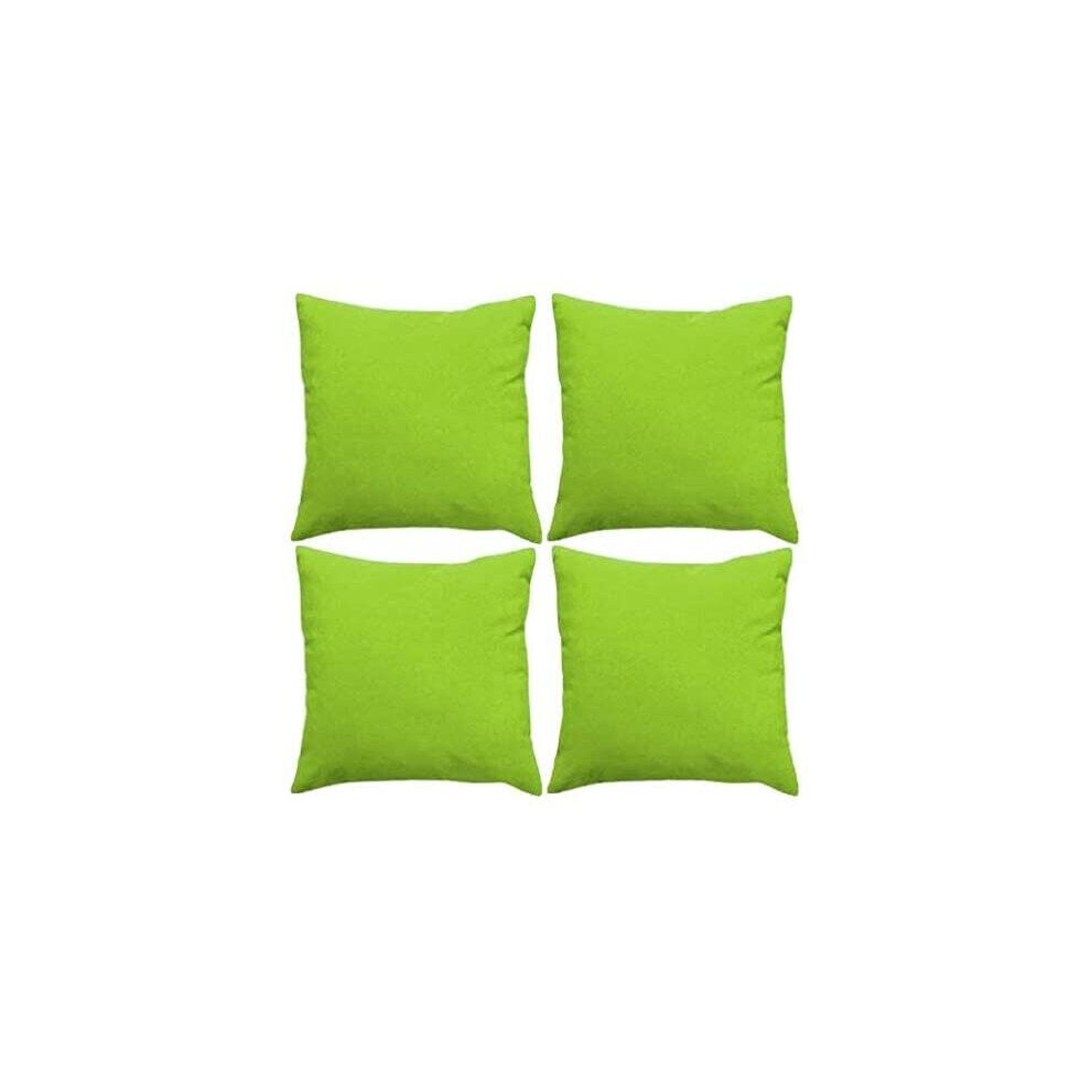 (4 Pack, Green) EVRE Shower Proof Cushions for Garden Furniture