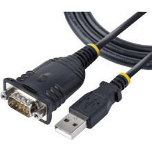 StarTech.com 3ft (1m) USB to Serial Cable, DB9 Male RS232 to USB Converter, Prolific IC, USB to Serial Adapter for...