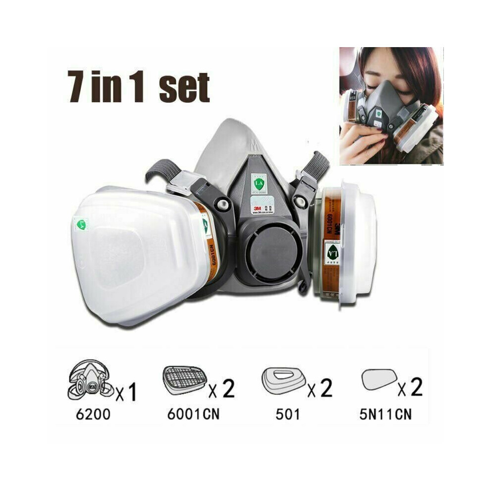 Respirator Mask,Safety Dust Face Cover,6200 Reusable Half Face Mask 9183850347509
