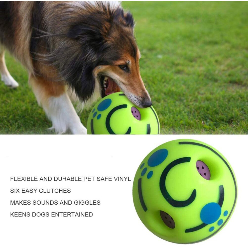 Wobble Wag Giggle Ball Dog Play Training Pet Toy With Funny Sound on OnBuy