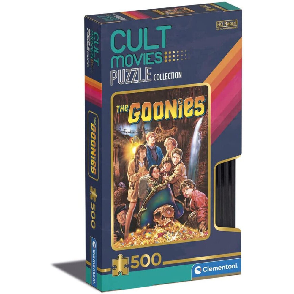 Clementoni 35115 Cult Movies-The Goonies 500 Pieces, Made in Italy, Jigsaw Puzzle for Adults, Multicolor, Medium