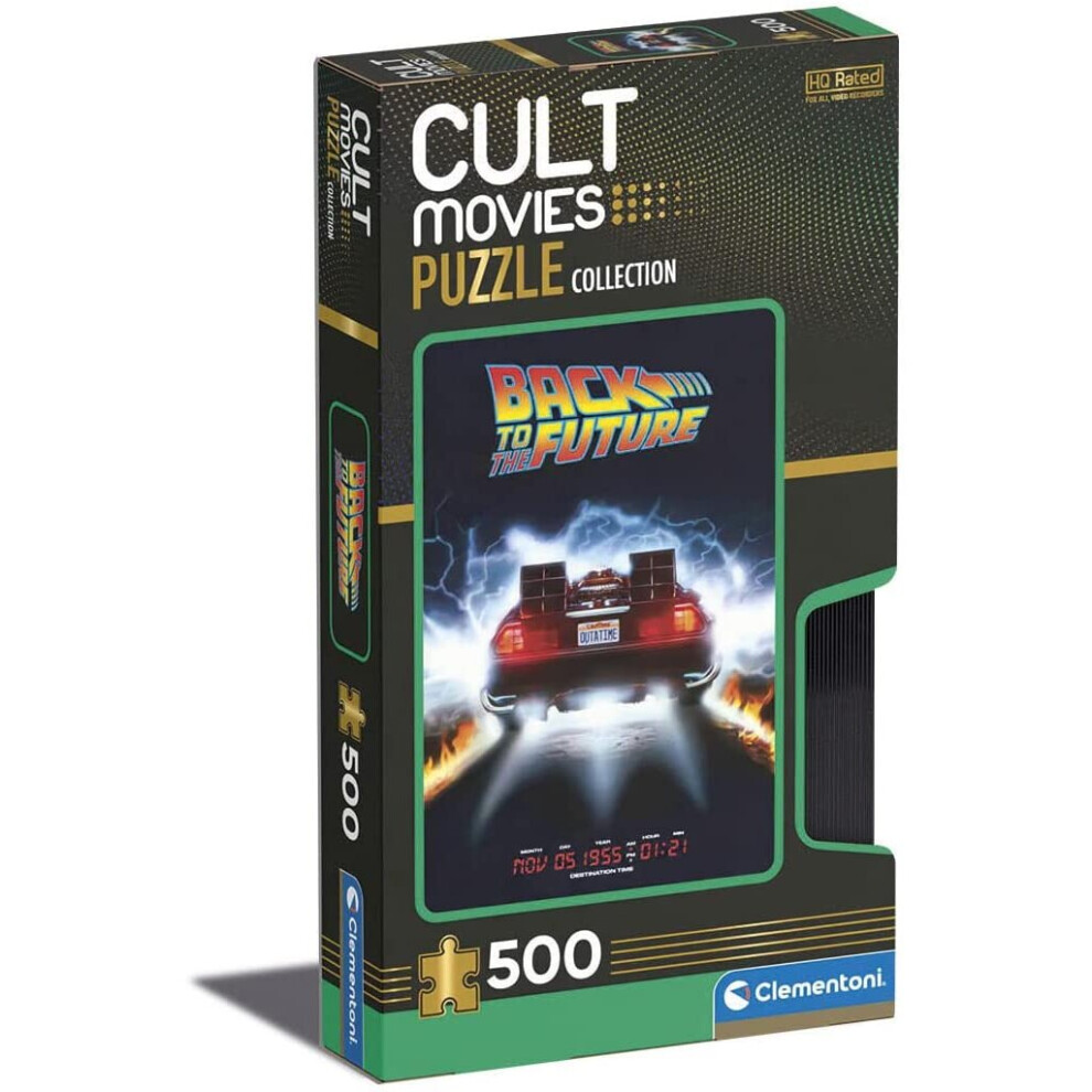 Clementoni 35110 Cult Movies Back to The Future 500 Pieces, Made in Italy, Jigsaw Puzzle for Adults, Multicolor, Medium