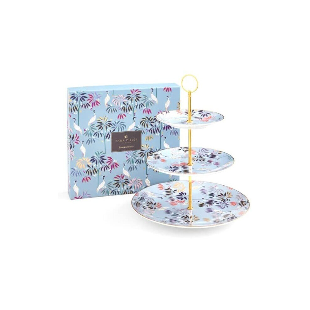 Sara Miller London Portmeirion India SMIS78963-XG - 3 Tiered Cake Stand