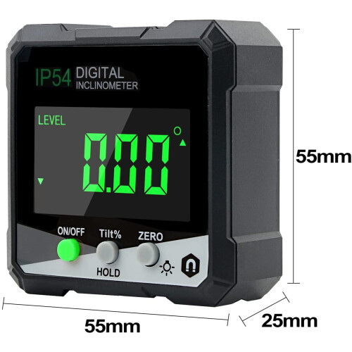 Digital Angle Finder, XRCLIF Protractor with LCD, Mini Inclinometer with Magnet, Digital Angle Measuring Tool,... 1