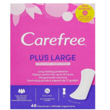 Carefree Panty Liners Plus Large Fresh Scent - 46 liners