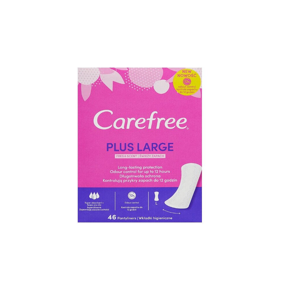 Carefree-Plus Carefree Panty Liners Plus Large Fresh Scent - 46 Liners