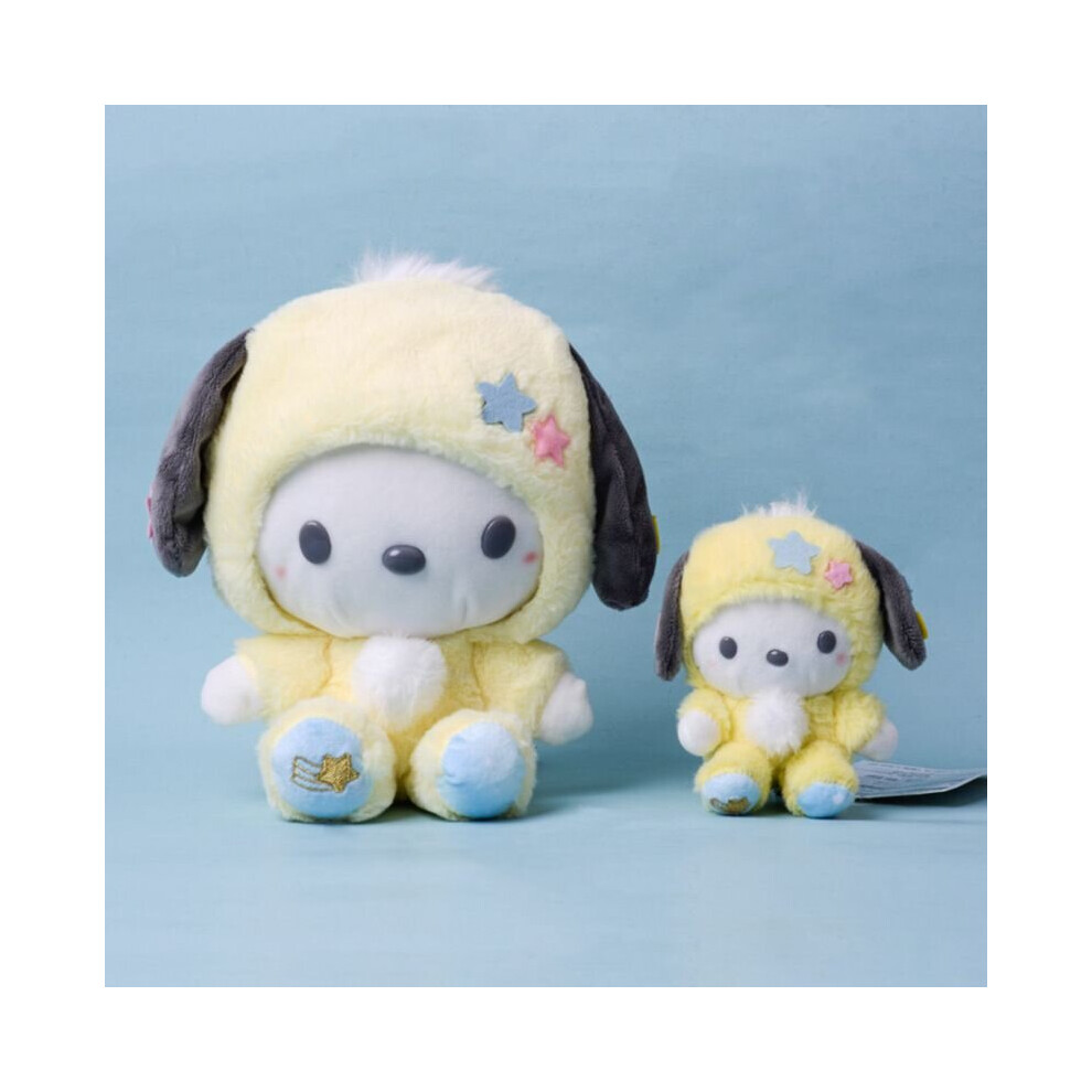 (, 23Cm) Sanrio Kuromi Melody Cinnamoroll Pajamas Collection Plush Toy Pendant Gift Yellow
