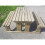 (8ft, Light Green (Natural)) Abies Rounded Picnic Table Benches Set 8