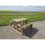 (8ft, Light Green (Natural)) Abies Rounded Picnic Table Benches Set 2