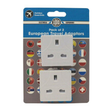 Pifco UK to EU Travel Adapters | For Use in European Country (Pack of 2)