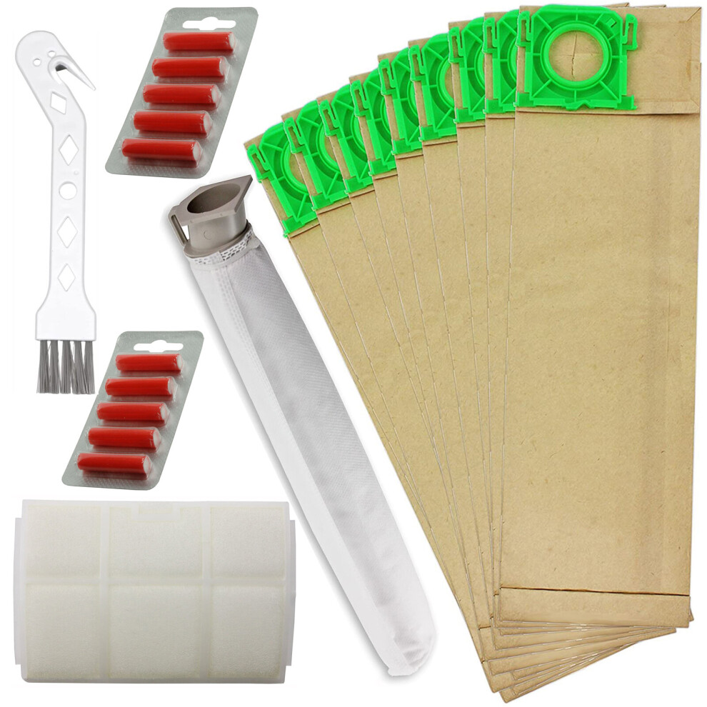 Spares2go Service Kit For Sebo X1 X2 X3 X4 X5 Extra & C1 C2 C3 10 Dust Bags 2 Filters
