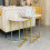 Modern Round Nesting Table Set of 2 Coffee End Desk 4