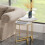 Modern Round Nesting Table Set of 2 Coffee End Desk 2
