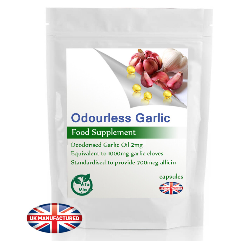 Vitaminute Garlic Extract 1000Mg 30 Capsules Natural Antibiotic & Antiviral Props