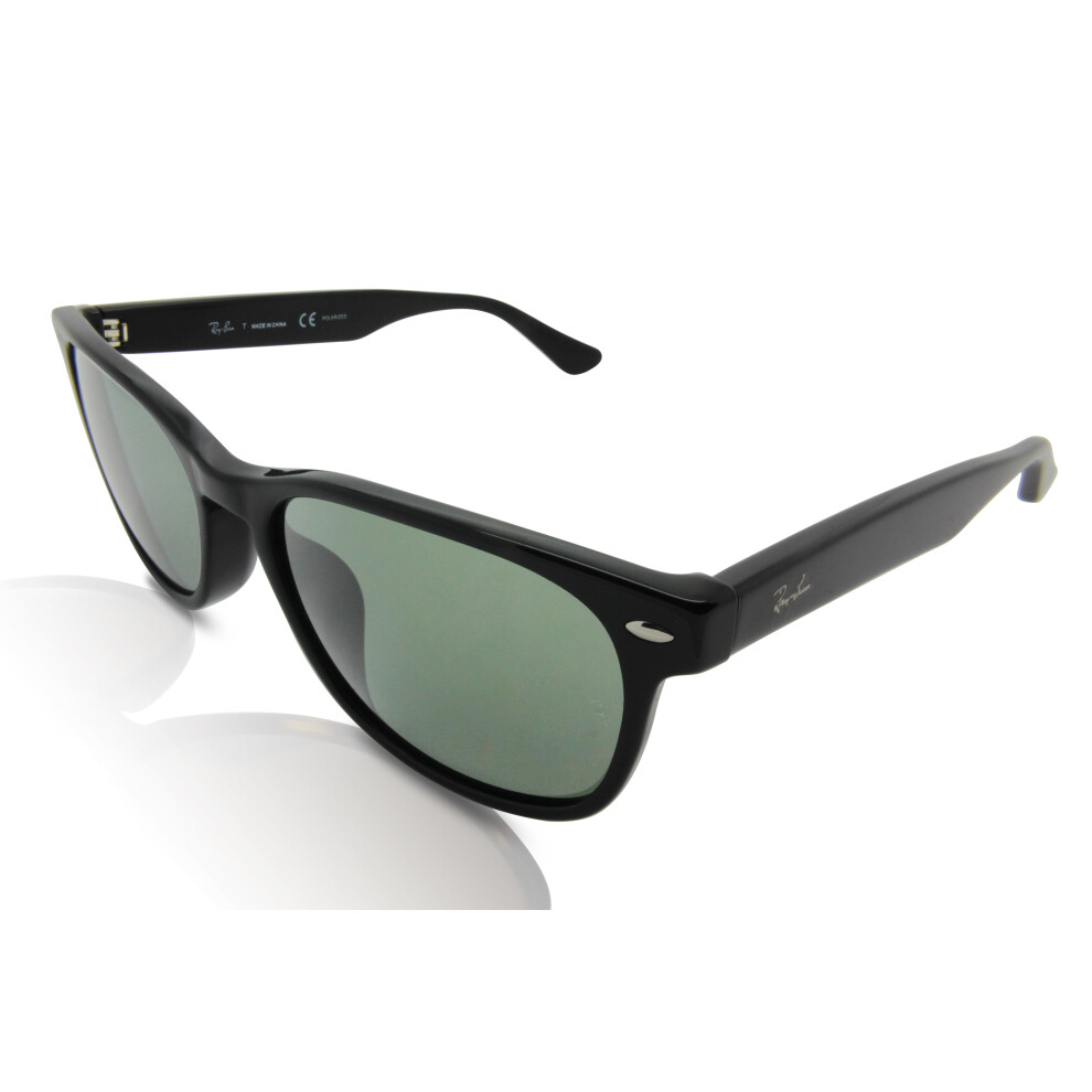 Ray-Ban RB2184F Wayfarer Polarised Sunglasses 901/58 Black Green