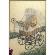 Stopping In The Garden Cross Stitch Chart Victorian Baby Carriage Danny Munns