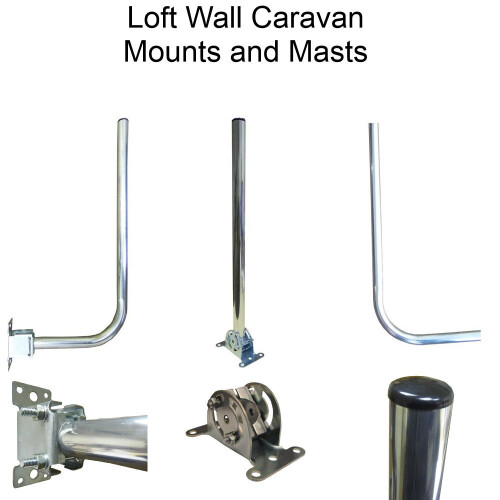 Masts Poles Brackets Mounts for Loft Wall Caravan TV Aerial DAB FM or