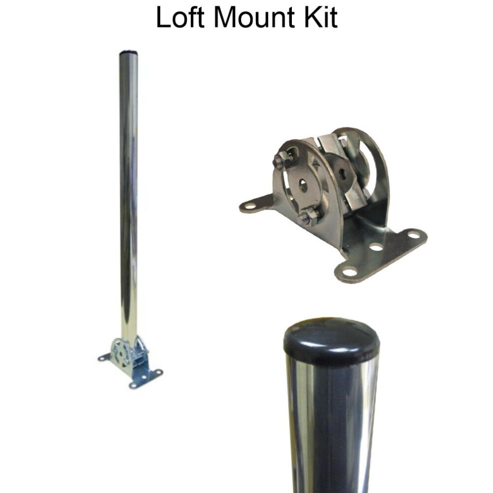 (18'' Loft Alloy Mast) Masts Poles Brackets Mounts For Loft Wall Caravan Tv Aerial Dab Fm Or Satellite 3713804162771
