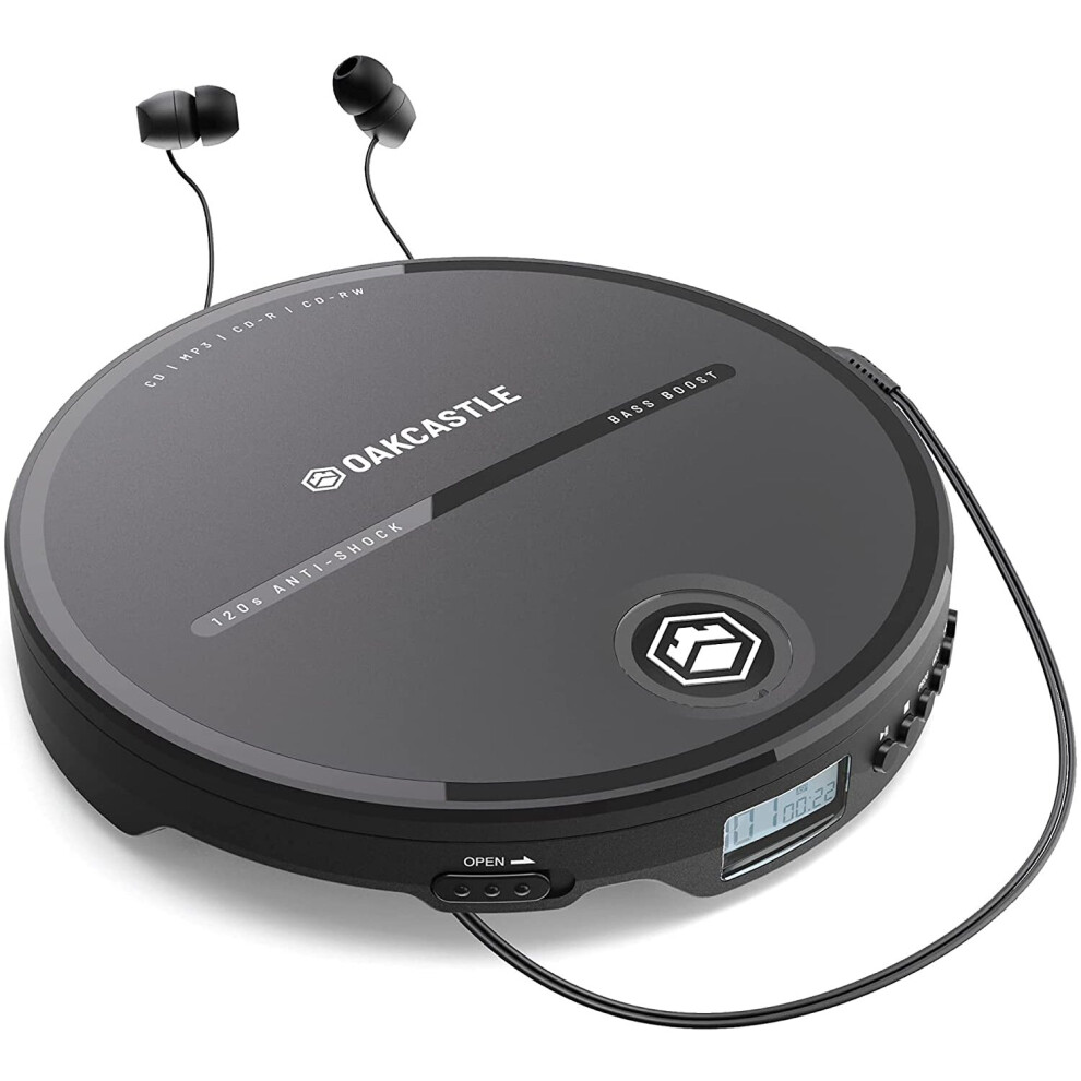 Oakcastle Cd10 Personal Portable Cd Player | Mains Power Or Battery Playback | Anti-Skip Feature | In-Car And External Speaker... 5060508079361