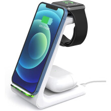 GEEKERA Wireless Charger, 2021 Upgrade 3 in 1 Wireless Charging Stand Dock Pad for iPhone 8/9/10/11Series/12/12Pro/12 Pro Max...