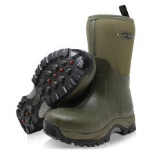 (UK 9 EU43, Green) Dirt Boot Pro Sport Neoprene Insulated Mid-Cut Short Wellington Boots Rain Wellies