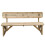 (3ft, Light Green (Natural)) Victoria Rounded Bench With Back Rest 3