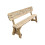(4ft, Rustic Brown) Victoria Rounded Bench With Back Rest 1