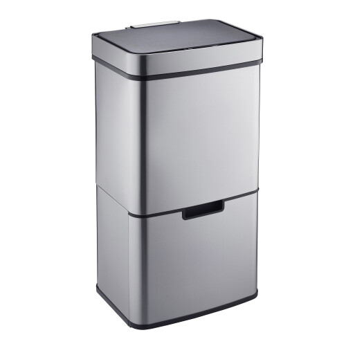 Cooks Professional Cooks Professional 75L Sensor Recycling Bin with Food Caddy | Silver