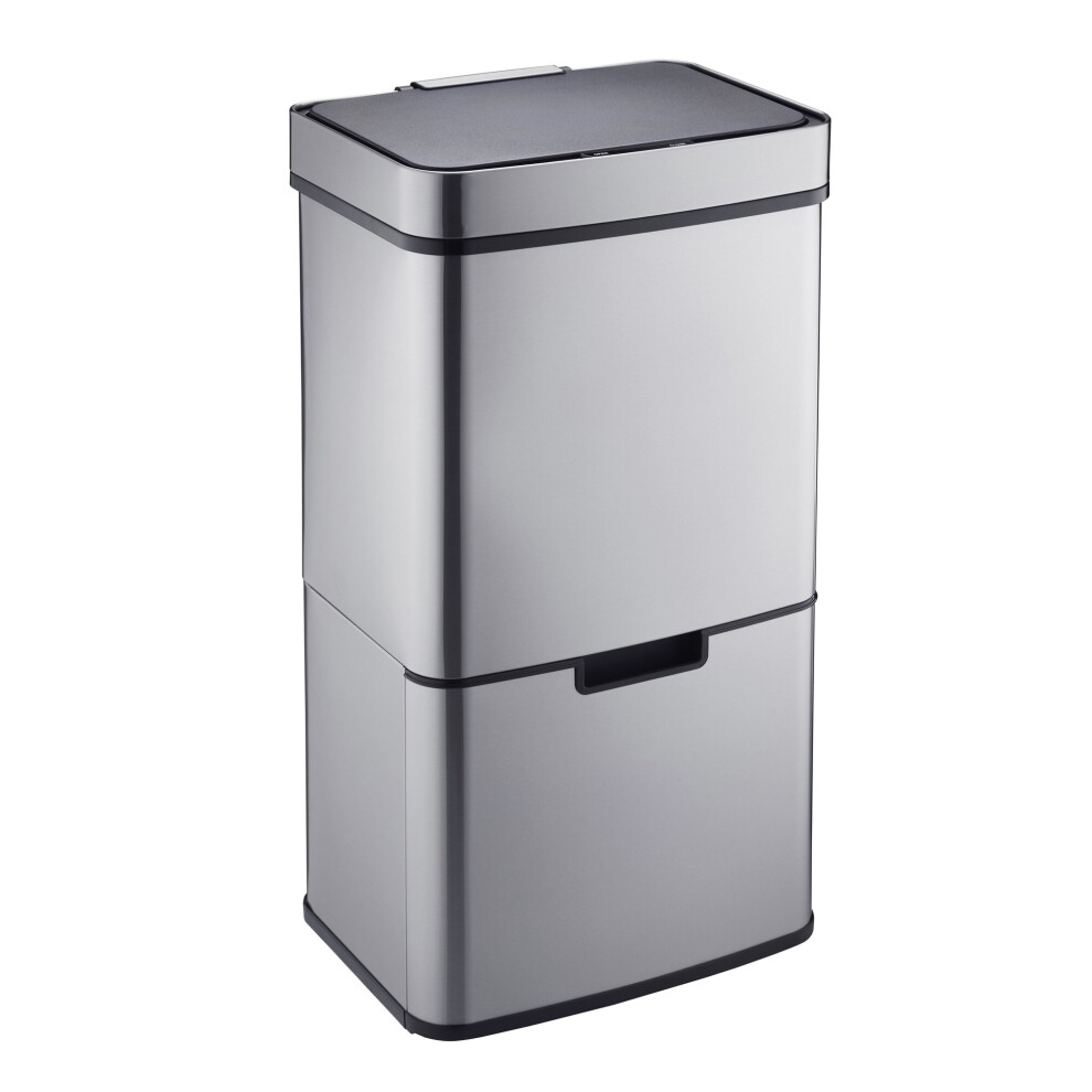 Cooks Professional 75L Sensor Recycling Bin With Food Caddy | Silver
