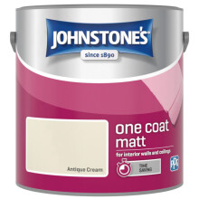 Johnstones One Coat Matt Emulsion Antique Cream 2.5 Litre