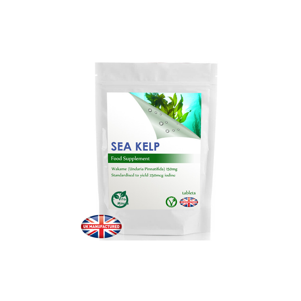 Sea Kelp 150mg - 30 Tablets (V) Natural 250mcg Iodine, UK