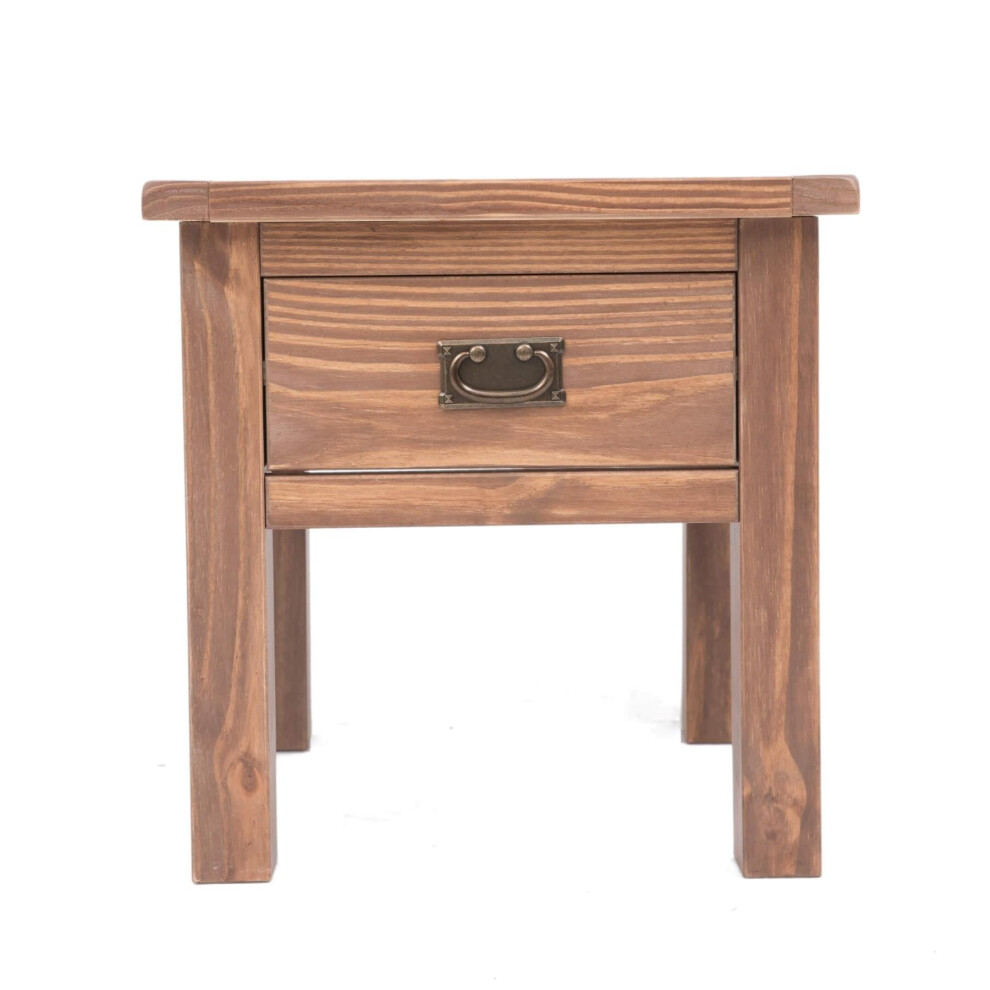 Side Table 1 Drawer Dark Oak Living Room Furniture Coffee Side End Country Unit