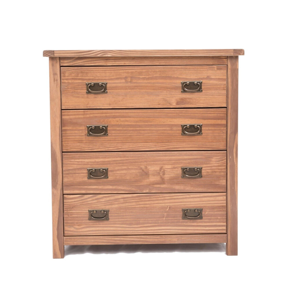 Chest of Drawers 4 Drawer Dark Oak Bedroom Furniture Storage Wooden Unit