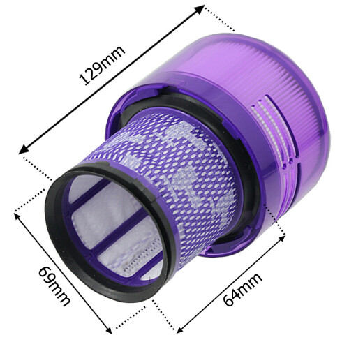 SPARES2GO Filter for DYSON V11 V15 Cyclone Vacuum Cleaner Washable Purple 2