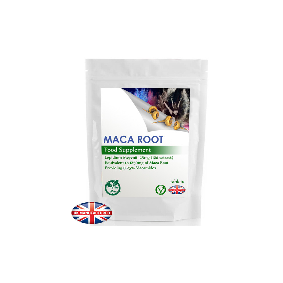 Maca Root Extract 1250mg (30 Tablets) Fertility, Sex, Libido (V), UK