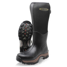 (UK 9 EU43, Black) Dirt Boot Neoprene Wellington Muck Boots Pro Sport Wide Calf Adjustable Gusset Wellies