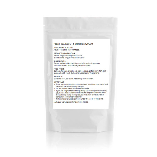 30 Tablets - Bromelain & Papain (V) Digesting Proteolytic Enzymes, UK 1