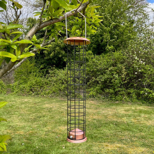 Selections Large Copper Style Hanging Bird Suet Fat Ball Feeder 1