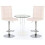 Evre (Without Arms, White) Evre Cuban Bar Stool Adjustable With 360 Swivel 2